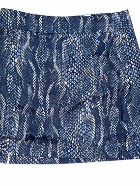 Greg Norman Golf Skort Snake Print Blue White Print NWT Size S
